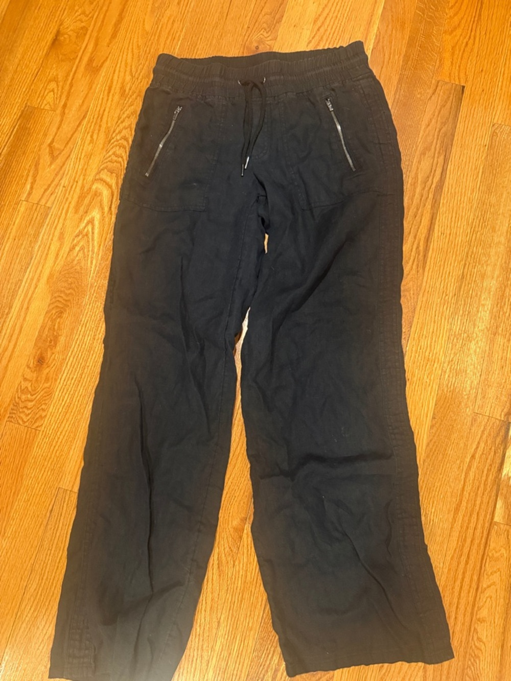 Athleta Black Wide-Leg Drawstring Pants